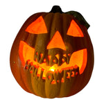 Vintage Matrix Industries 1996 Happy Halloween Lighted Foam Pumpkin at Eerie Emporium. 