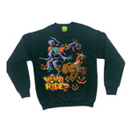 Vintage Scooby Doo Cartoon Network Wanna Ride Witch Sweater / Crewneck from 1999 at Eerie Emporium.