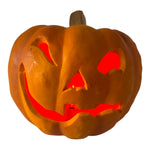 Vintage Trendmasters Winking Face Lighted Foam Jack-O'-Lantern ~ 1993 Halloween w/ Flickering Bulb at Eerie Emporium.