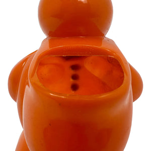 Vintage Halloween Rosbro Plastic Snowman Candy Holder Toy from the 1950s at Eerie Emporium.