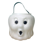 Vintage Halloween Ghost Blow Mold Trick or Treat Candy Bucket at Eerie Emporium.