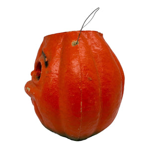 Vintage Halloween 1940s Large Paper Mache Pulp Jack-O'-Lantern Pumpkin at Eerie Emporium.