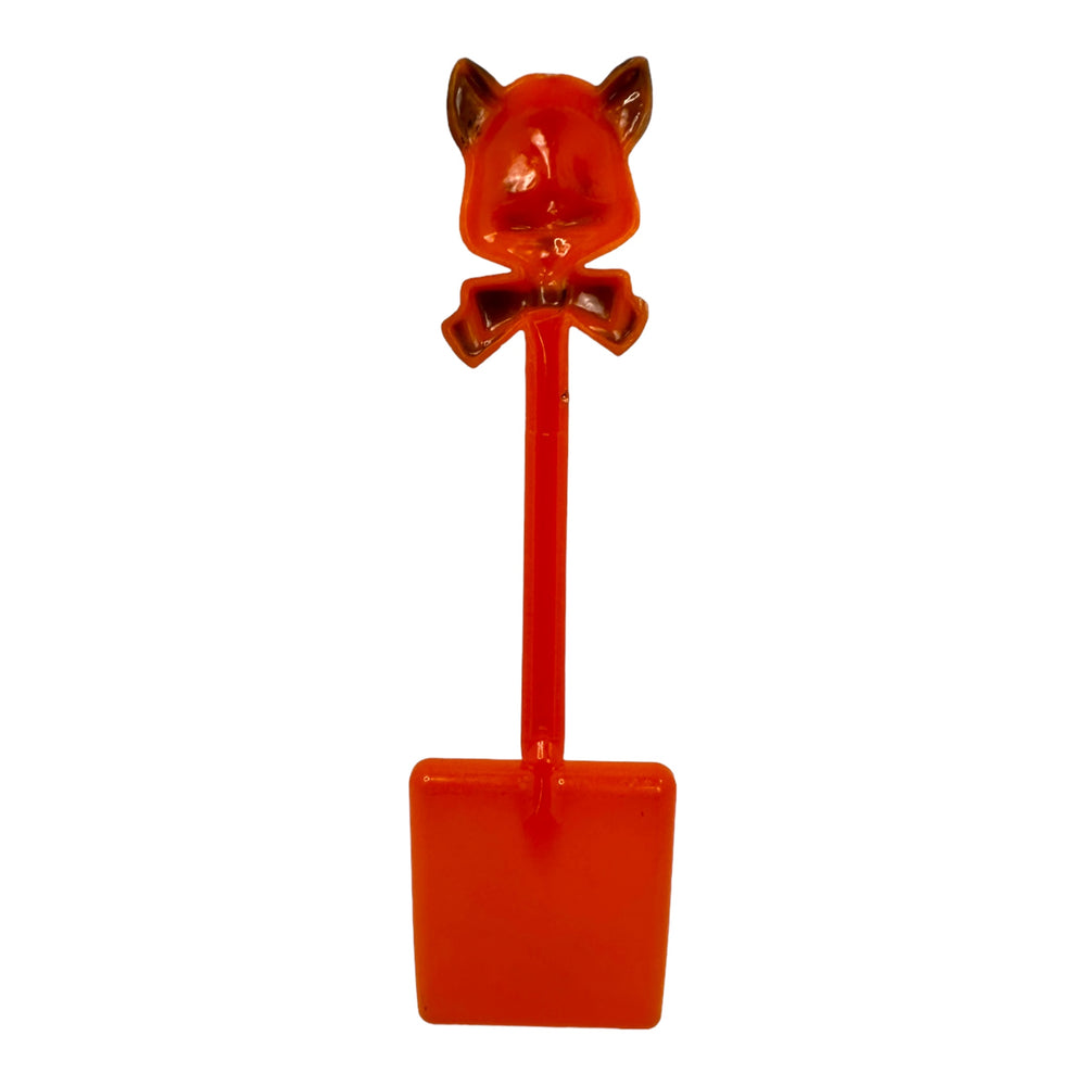 Vintage Halloween Rosbro Plastic Cat Shovel Candy Holder Toy from the 1950s at Eerie Emporium.