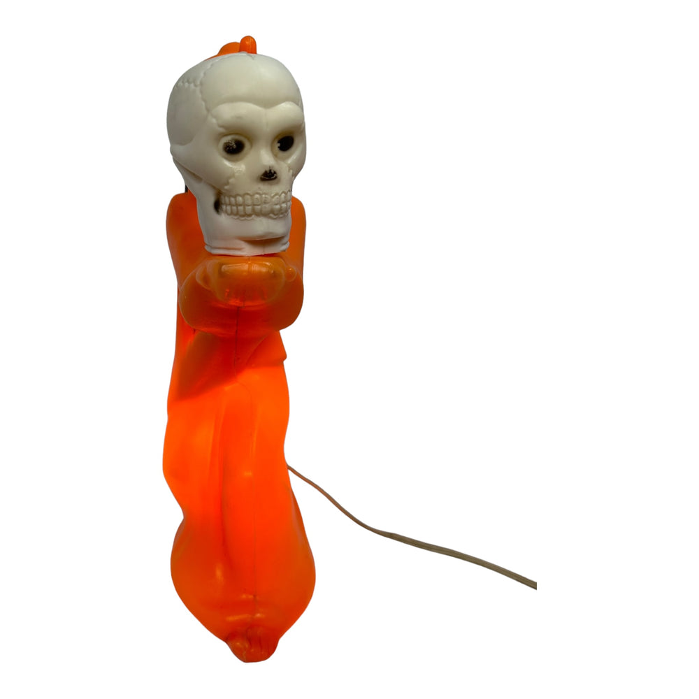 Vintage Halloween Tico Toys Witch Holding Skull Tabletop Blow Mold at Eerie Emporium.