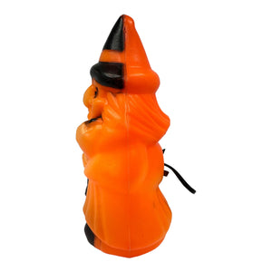 Vintage Halloween 1981 Empire Witch Blow Mold Lamp with Upgraded Light Cord at Eerie Emporium.