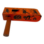Vintage Halloween 1930s German Tin Ratchet Witch Noisemaker Rare at Eerie Emporium.