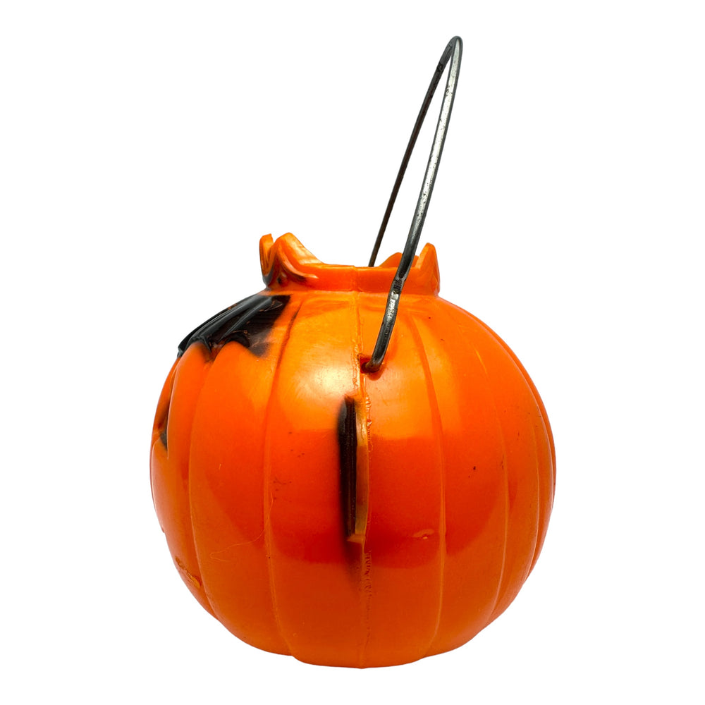 Vintage Halloween Hard Plastic Rosbro Jack-O'-Lantern Queen Candy Container from the 1940s / 1950s at Eerie Emporium.