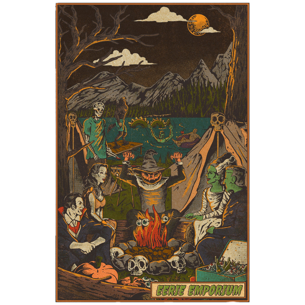 Monsters Camping Print