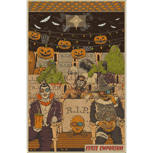 monsters night gallery Monster Movie Night Print