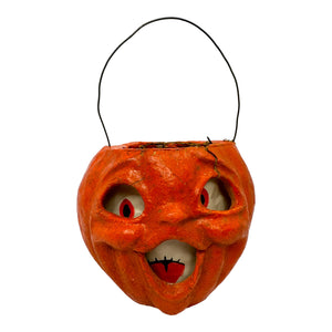 Vintage Halloween Paper Mache Pulp Jack O' Lantern Pumpkin at Eerie Emporium.