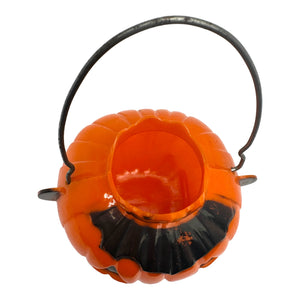 Vintage Halloween Hard Plastic Rosbro Jack-O'-Lantern Queen Candy Container from the 1940s / 1950s at Eerie Emporium.