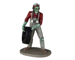 
            
                Load image into Gallery viewer, A ghoulish monster holds a tire.
            
        