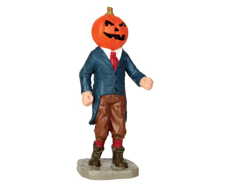 
            
                Load image into Gallery viewer, A well dressed humanoid figure with a pumpkin for a head.
            
        