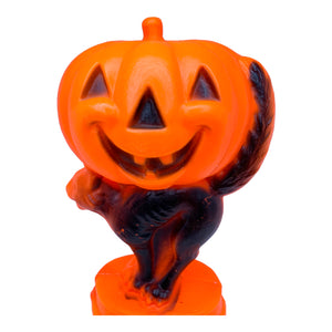 
            
                Load image into Gallery viewer, Vintage Halloween Trick or Treat Pumpkin Black Cat Tabletop Blow Mold ~ No Light Cord 
            
        