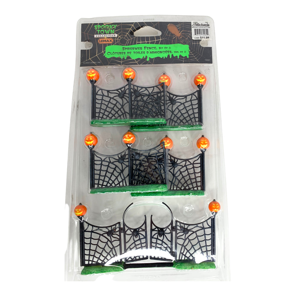 Retired Lemax Spooky Town Spiderweb Fence #74581