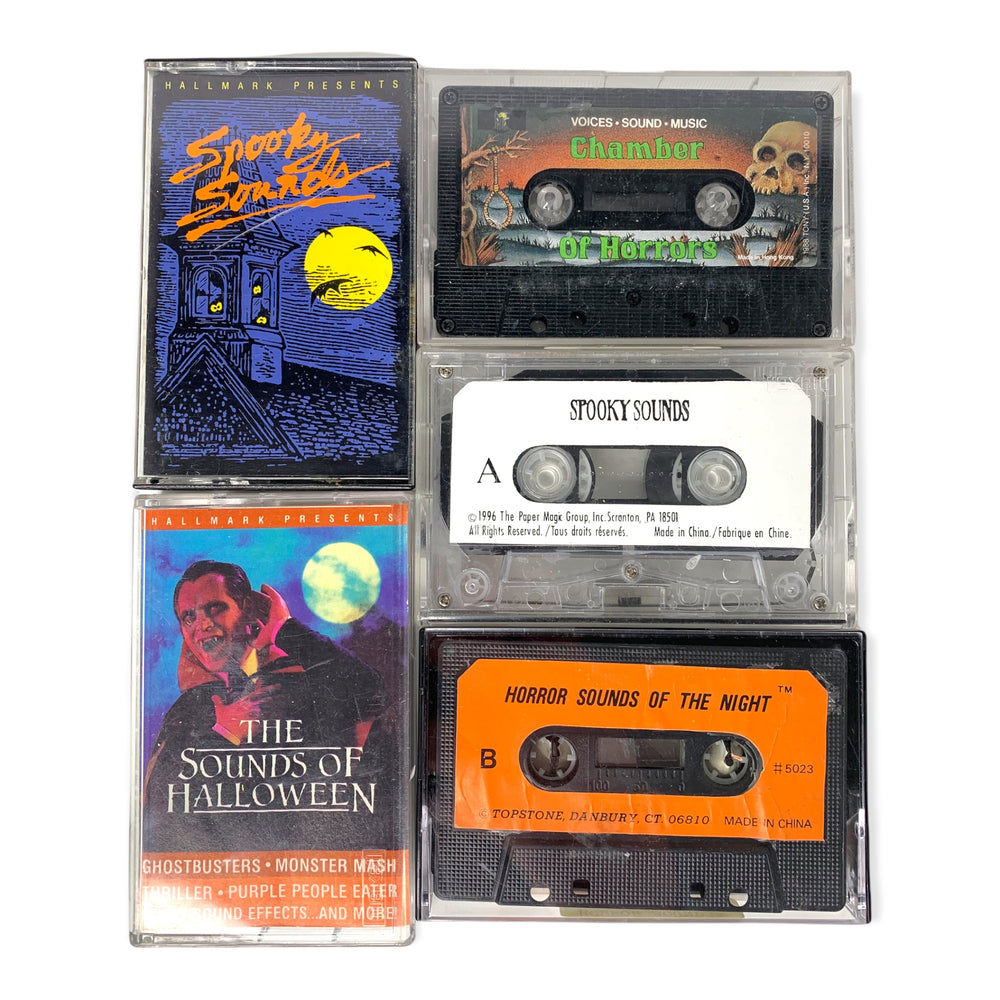 
            
                Load image into Gallery viewer, Vintage Halloween Cassette Tapes Lot of 5
            
        