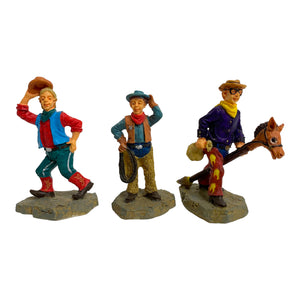 Retired Lemax Spooky Town Three Cowboys #22596