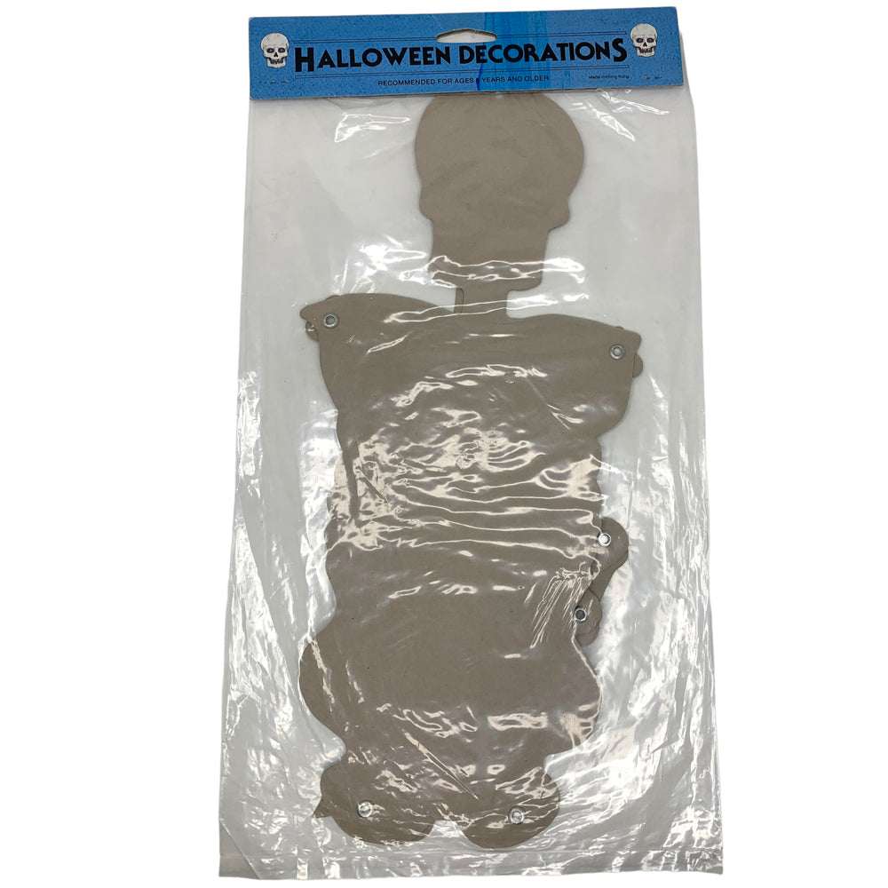 
            
                Load image into Gallery viewer, Vintage Halloween Jointed Skeleton Die Cut in Package
            
        