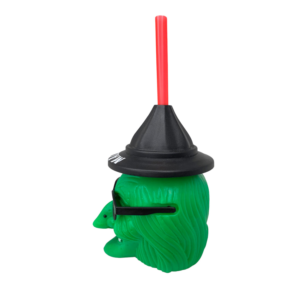 
            
                Load image into Gallery viewer, Vintage Halloween Green Witch Blow Mold Malibu Rum Cup
            
        