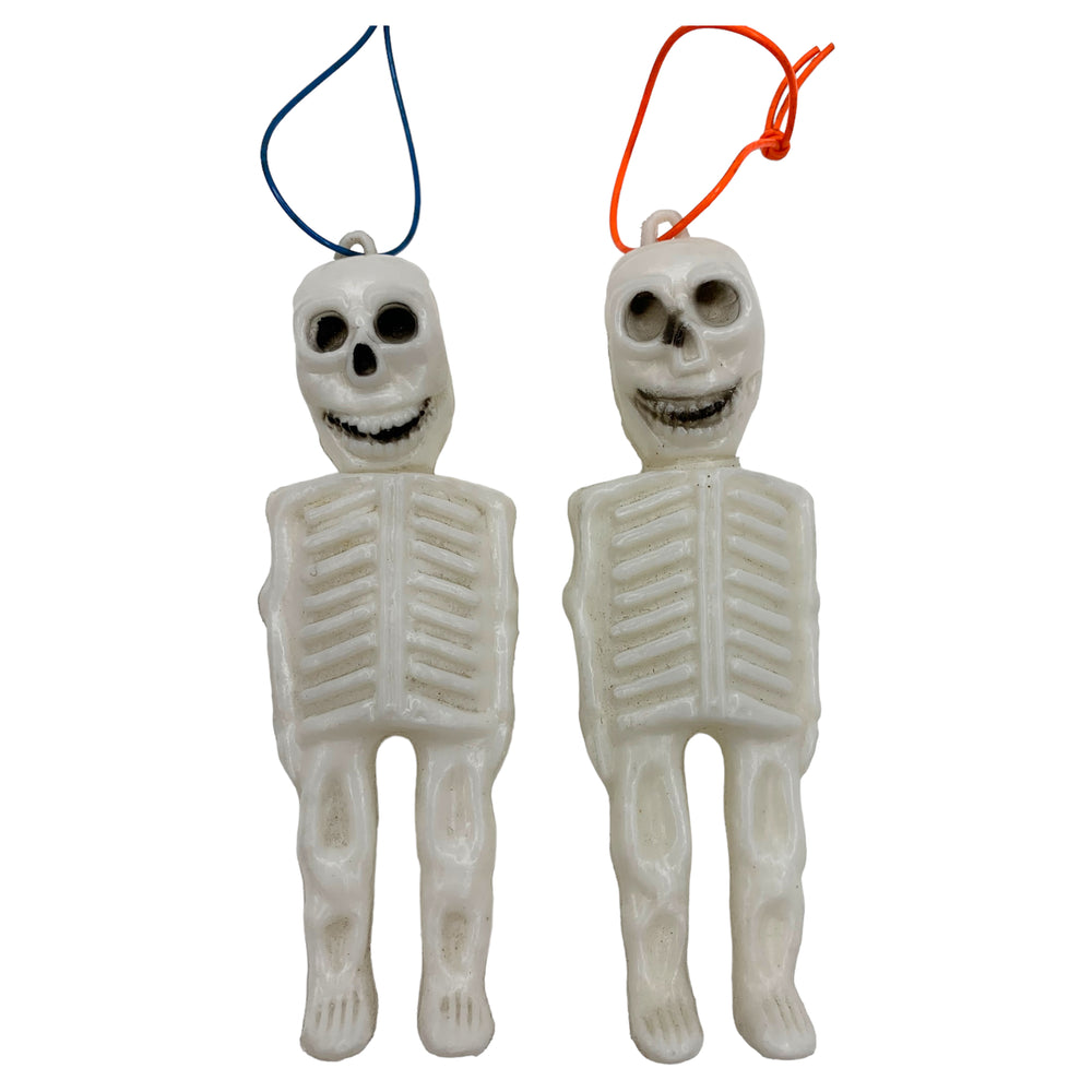 
            
                Load image into Gallery viewer, Vintage Halloween Mini Blow Mold Plastic Skeletons, Set of 2
            
        