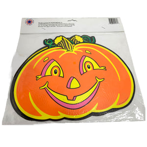 Beistle Vintage Halloween 1993 Nite-Glo Jack O' Lantern Die Cut Set