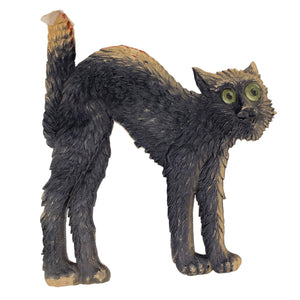 
            
                Load image into Gallery viewer, Vintage Halloween 1920s German Heavily Embossed Arched-Back Black Cat Die Cut
            
        