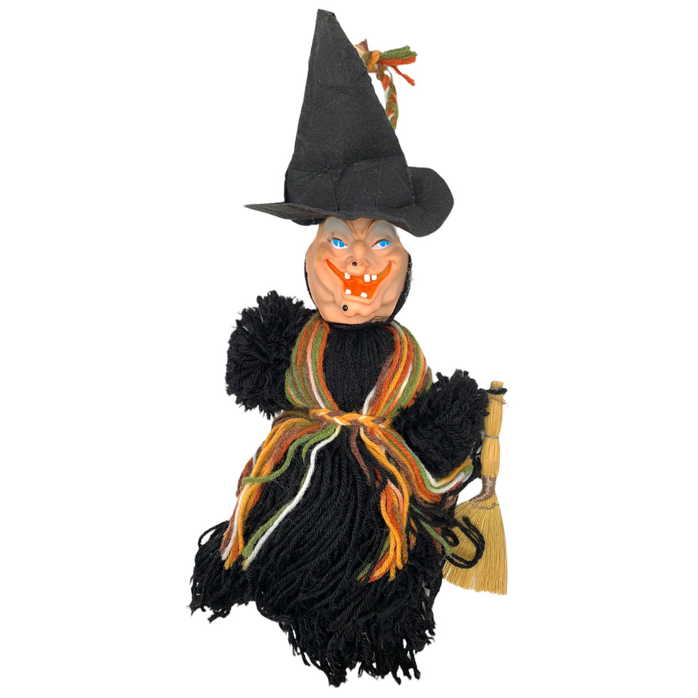 Vintage Halloween Folk Art Yarn Witch | Eerie Emporium