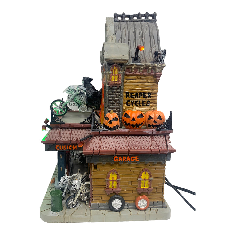 Lemax Spooky Town Reaper Motorcycle Company #75174