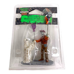 Retired Lemax Spooky Town Boolloon Seller #02800 - A skeleton sells Halloween themed balloons to a ghost.