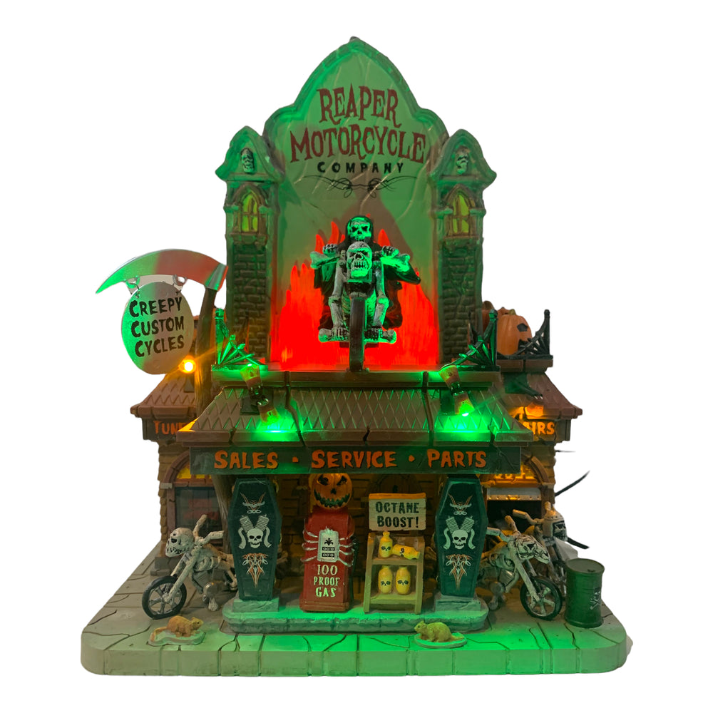 Lemax Spooky Town Reaper Motorcycle Company #75174 Product Image