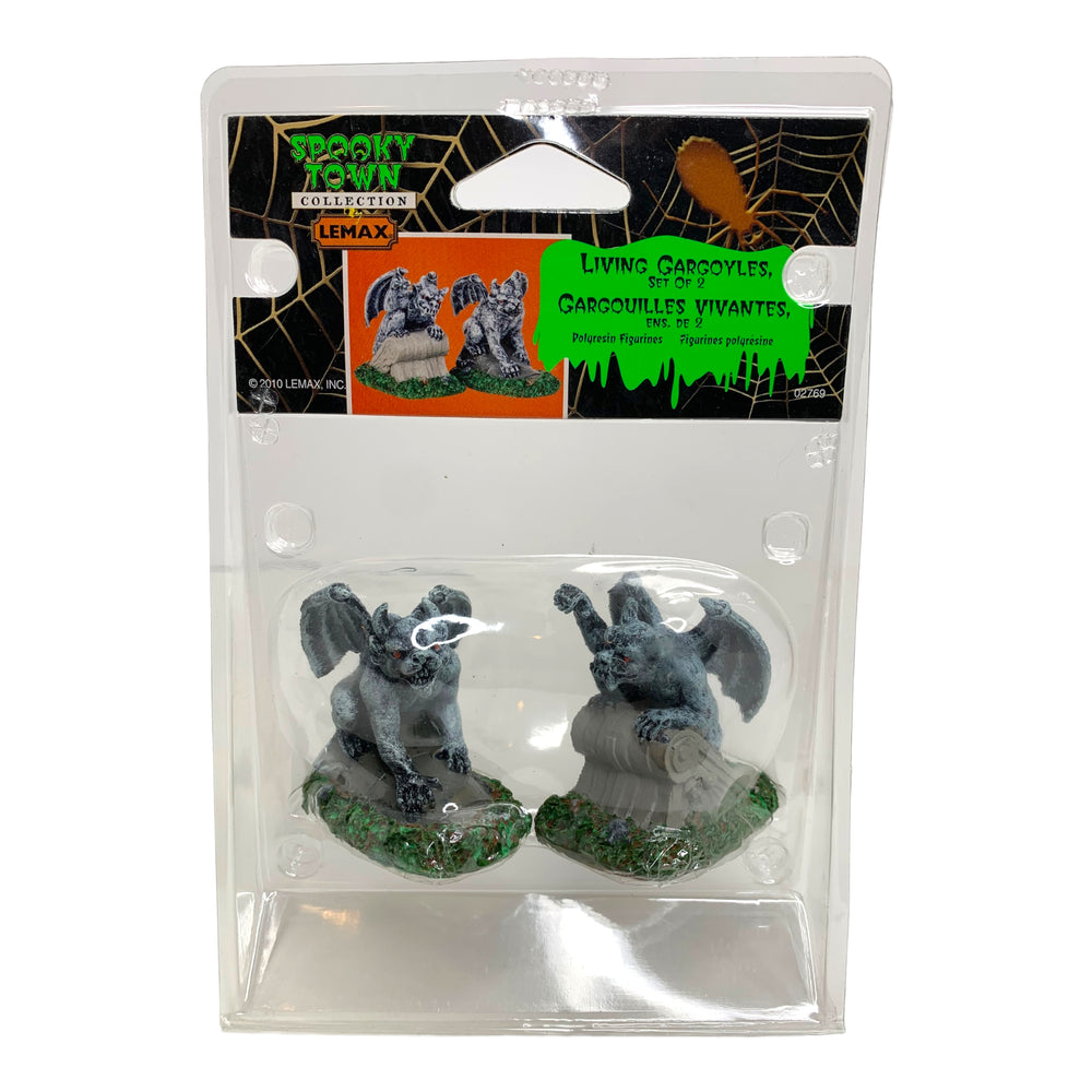 Retired Lemax Spooky Town Living Gargoyles #02769