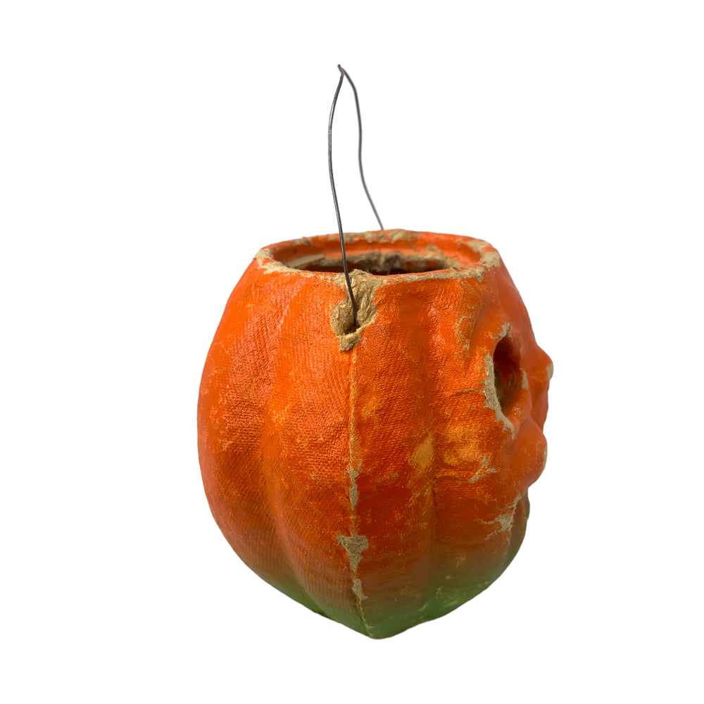 Vintage Halloween Paper Mache Pumpkin from the 1940s or 1950s