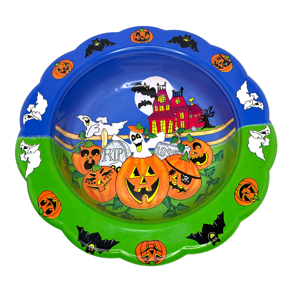 
            
                Load image into Gallery viewer, Vintage Halloween Serving Tray Blue and Green
            
        