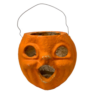 
            
                Load image into Gallery viewer, Vintage Paper Mache Jack o Lantern from the 1950s or 1960s.
            
        