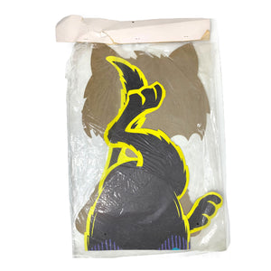 
            
                Load image into Gallery viewer, Vintage Halloween Beistle Jumbo Jointed Sparkling Black Cat Die Cut with Header
            
        