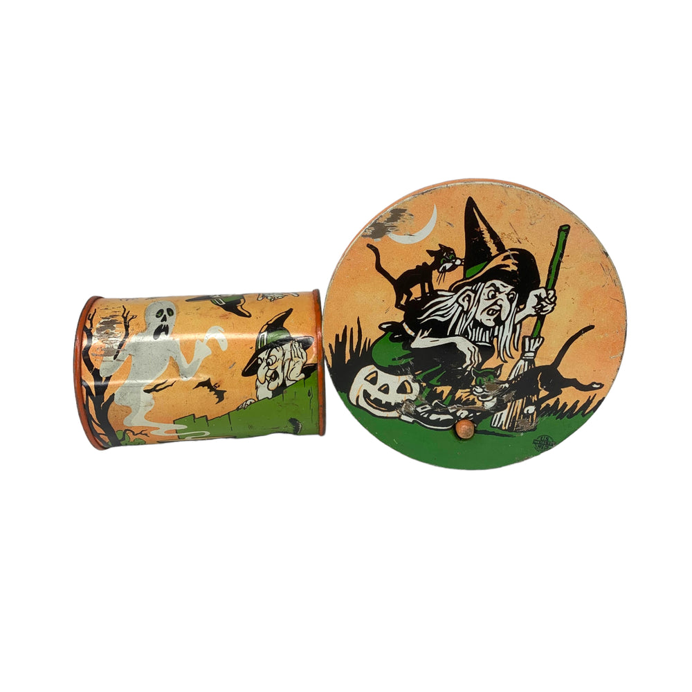 
            
                Load image into Gallery viewer, Vintage Halloween US Metal Toy Noisemakers, set of 2
            
        