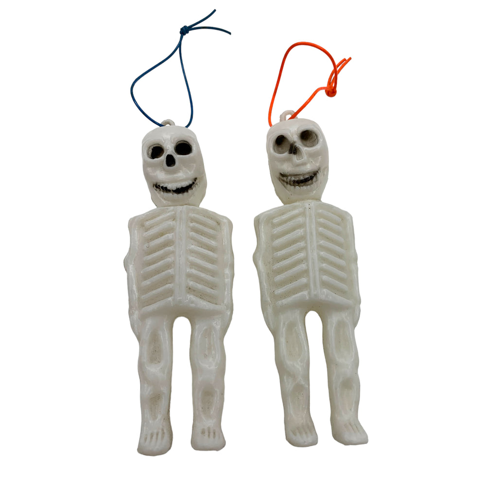
            
                Load image into Gallery viewer, Vintage Halloween Mini Blow Mold Plastic Skeletons, Set of 2
            
        