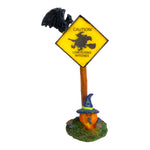 Retired Lemax Spooky Town Caution Sign #84754