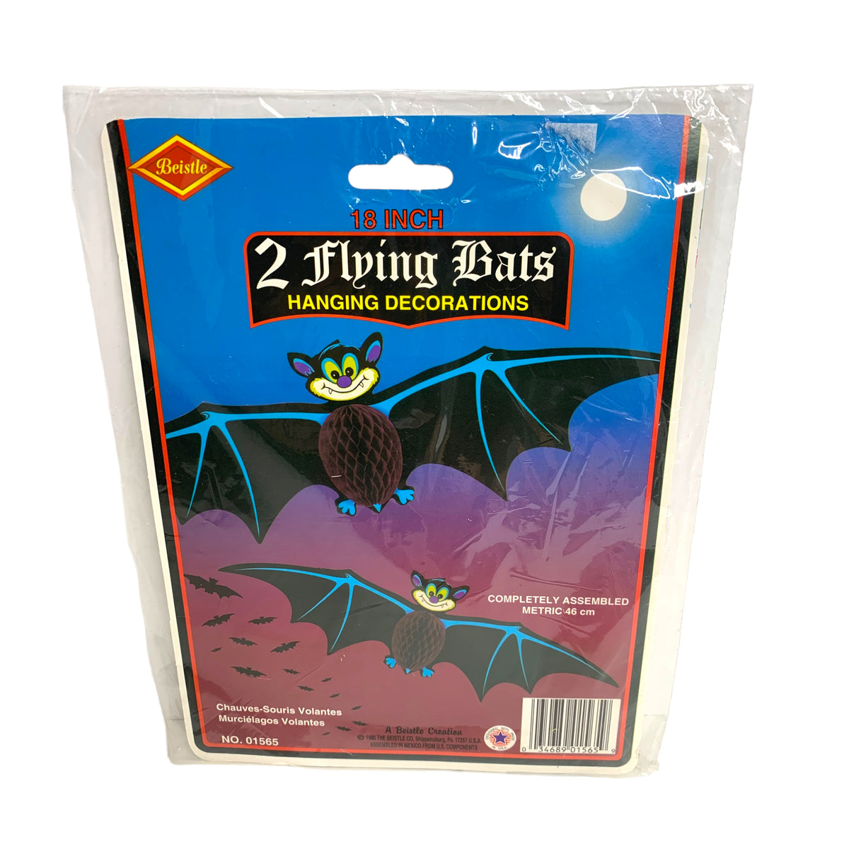 Beistle Vintage Halloween 1980 Paper Flying Bats Eerie Emporium