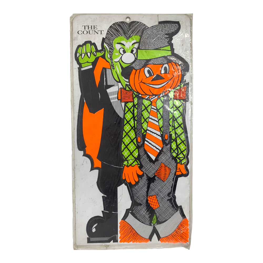 Vintage Halloween Eureka Set of 3 18" Die Cut Decorations In Original Package