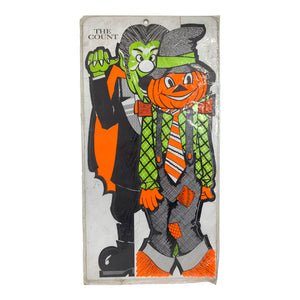 Vintage Halloween Eureka Set of 3 18" Die Cut Decorations In Original Package
