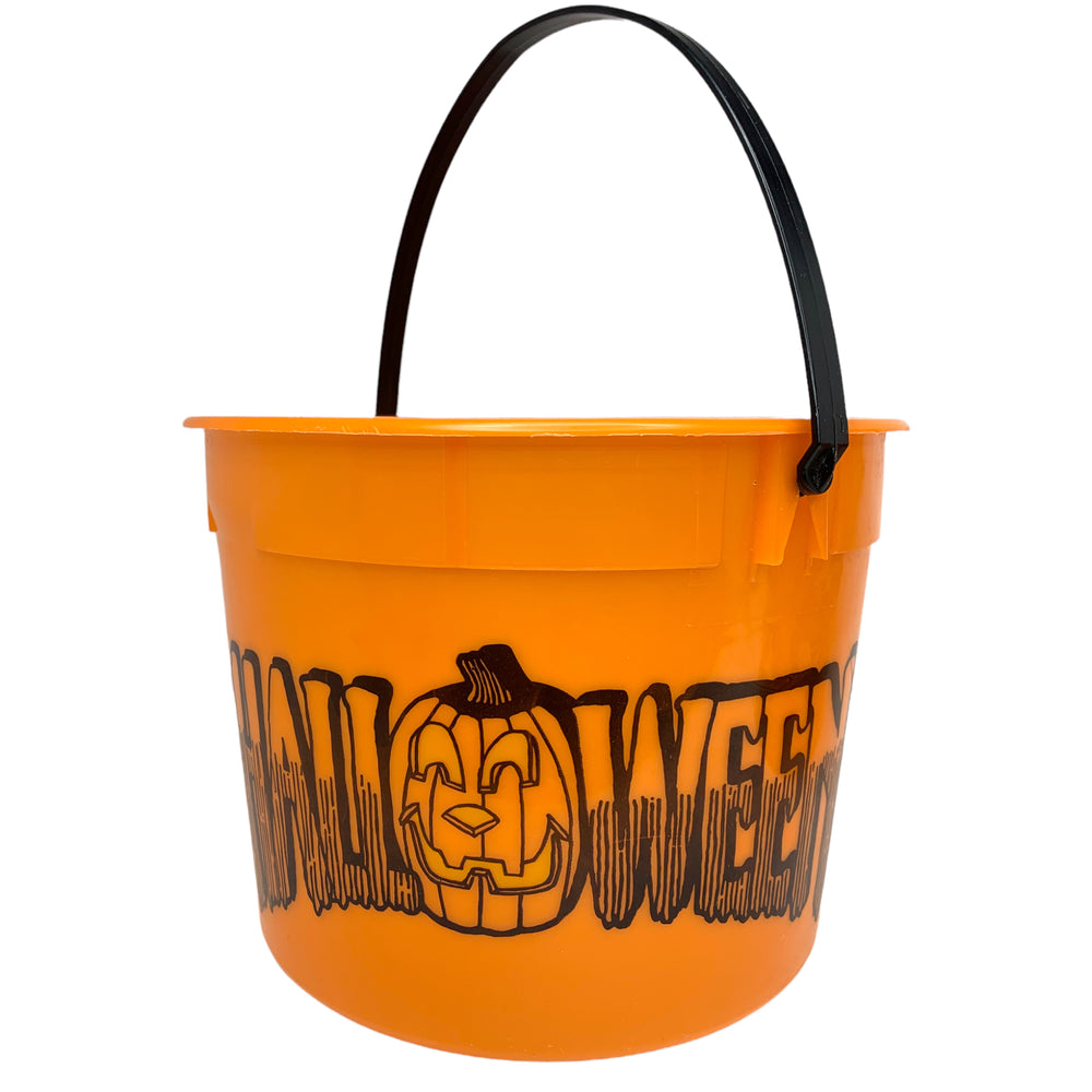Vintage Halloween Plastic Trick or Treat Buckets, Set of 2
