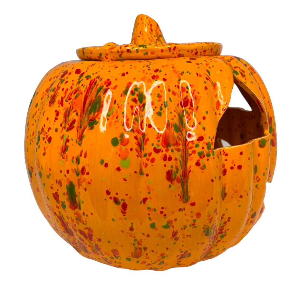 Vintage Halloween Ceramic Glazed Jack O' Lantern